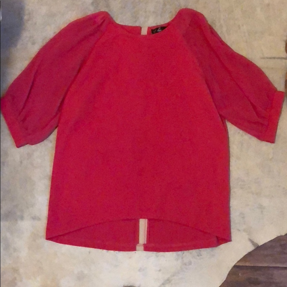 Hot pink blouse